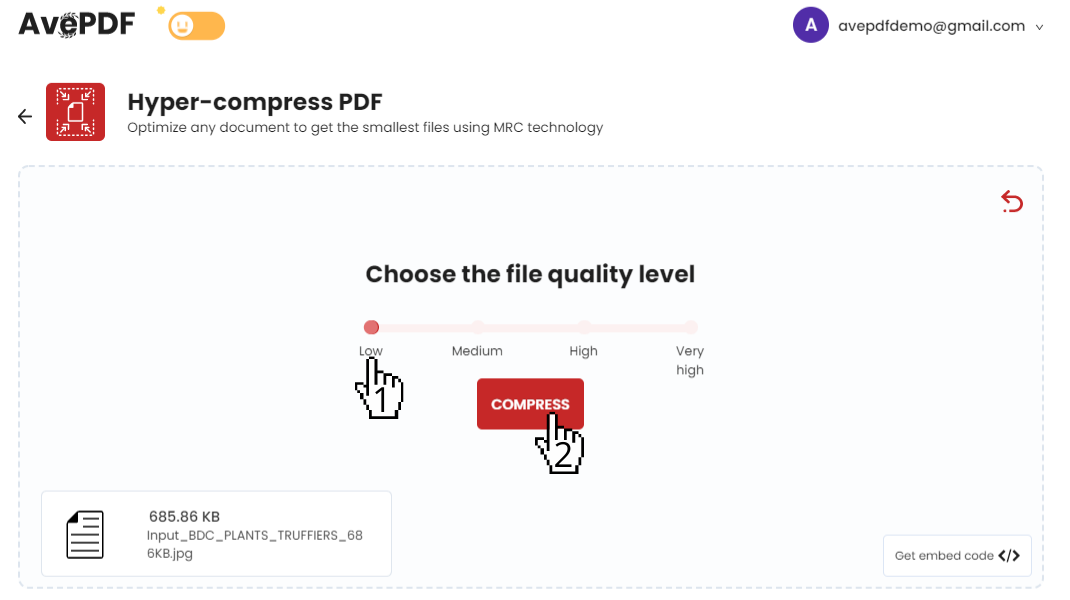 AvePDF Hyper Compress PDF