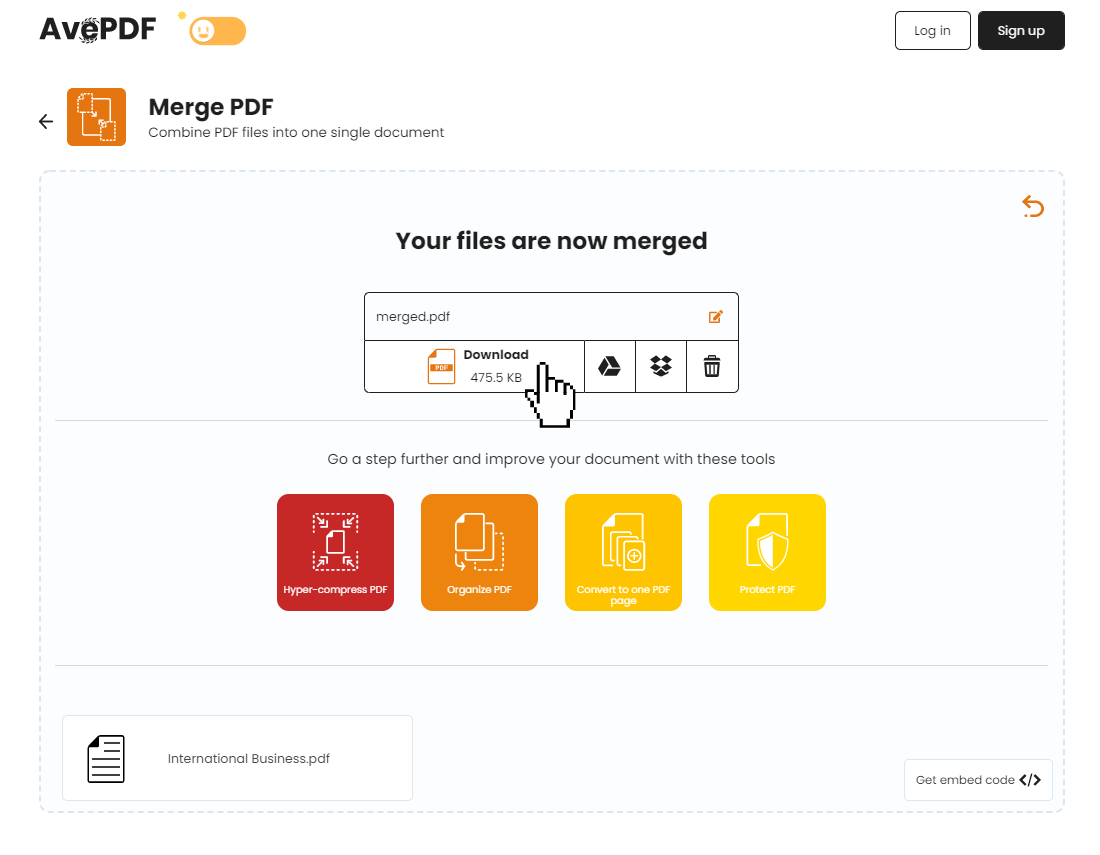 Merge PDF AvePDF