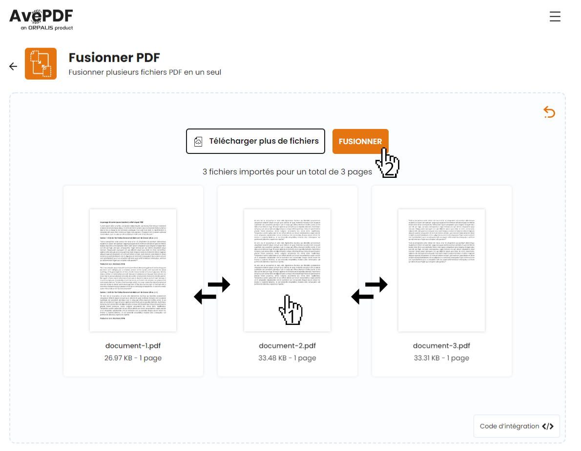 AvePDF- Fusionner PDF