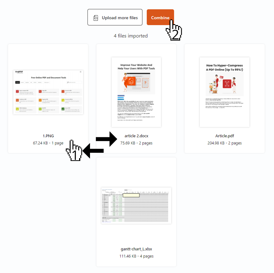 AvePDF Combine PDF