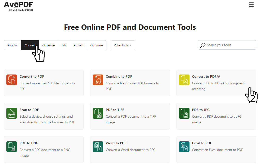 AvePDF Convert to PDFA