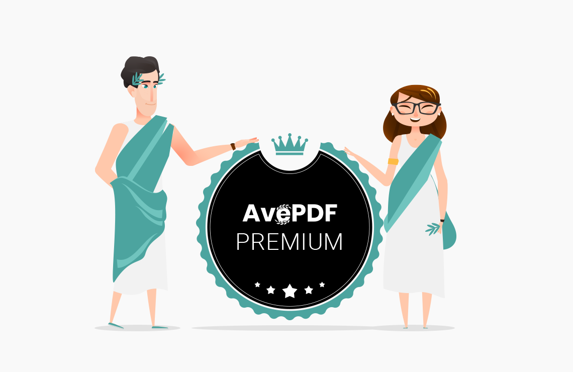 Illustration with AvePDF Premium text